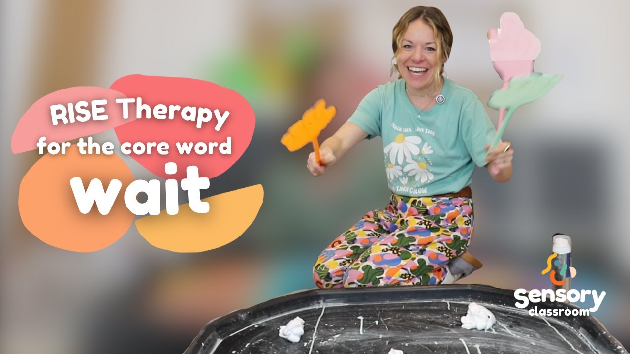 RISE Therapy: week 11 core word session “Wait” - YouTube