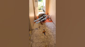 Hexagon Tile Floor Start To Finish #tile #shorts #hexagontile #floortiles