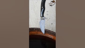 Etching & Stamping Process on Damascus EDC Knife 3186 ⚒️🔥 | Knives Ranch