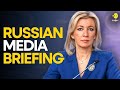 Russia live russian foreign ministry spokeswoman gives weekly briefing  wion live