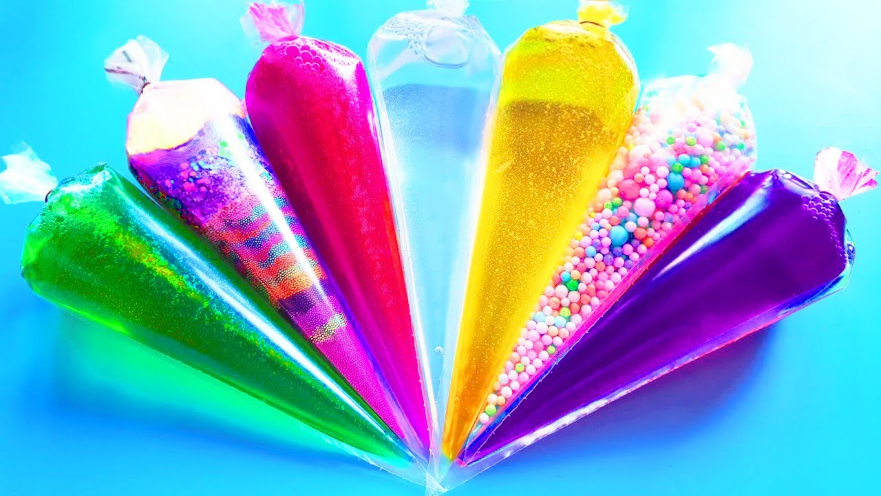 Slime Piping Bags Making Crunchy Slime YouTube