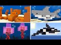 14 Aquatic Animal Builds you can do in Minecraft Java & Bedrock!
