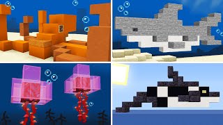 14 Aquatic Animal Builds you can do in Minecraft Java & Bedrock!