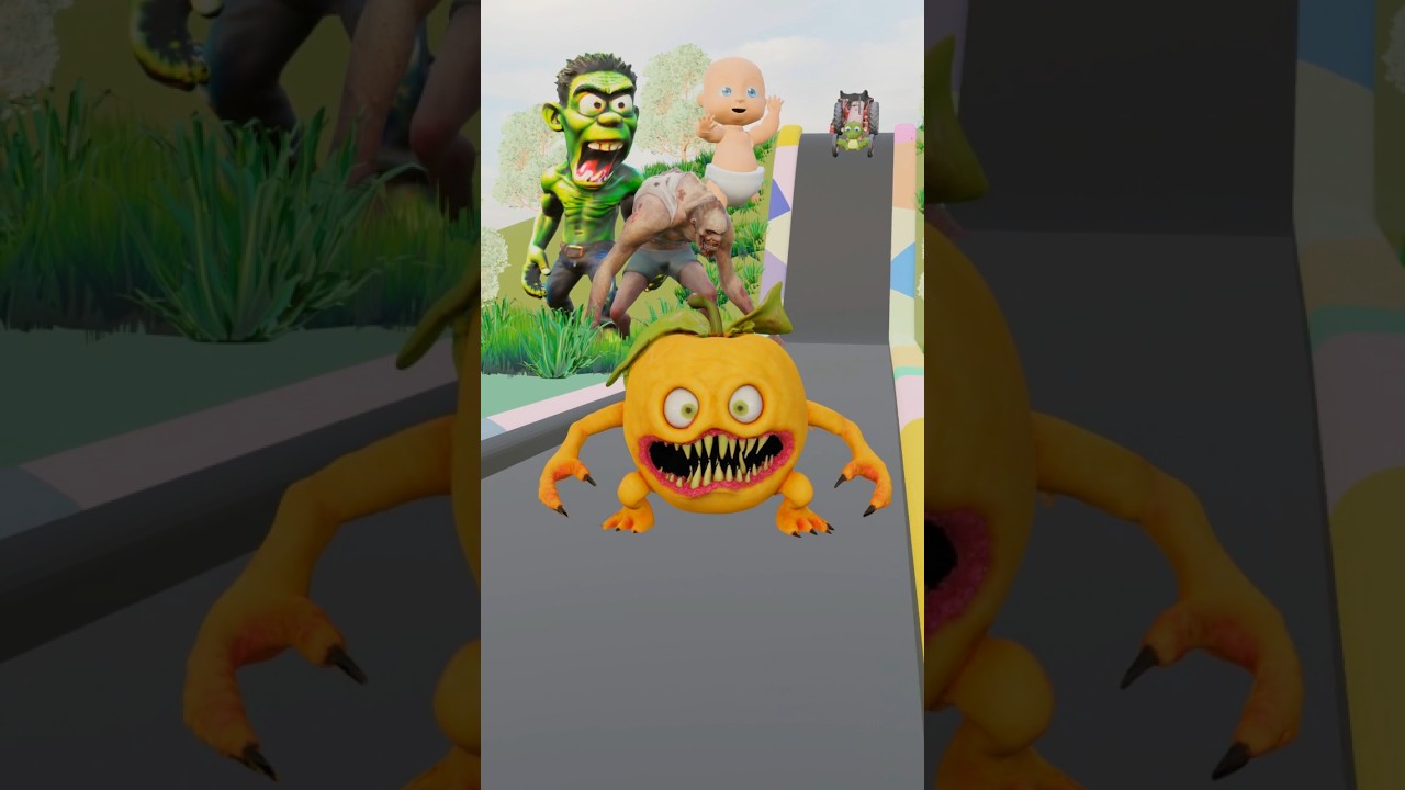 Car vs Zombie Blender Animation 💀🚗 | BeamNG Viral