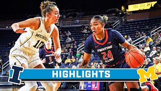 Illinois at Michigan | Highlights | Big Ten Women's Basketball | Jan. 31, 2024