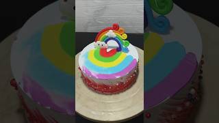 Rainbow Cake Decorating Idea For New