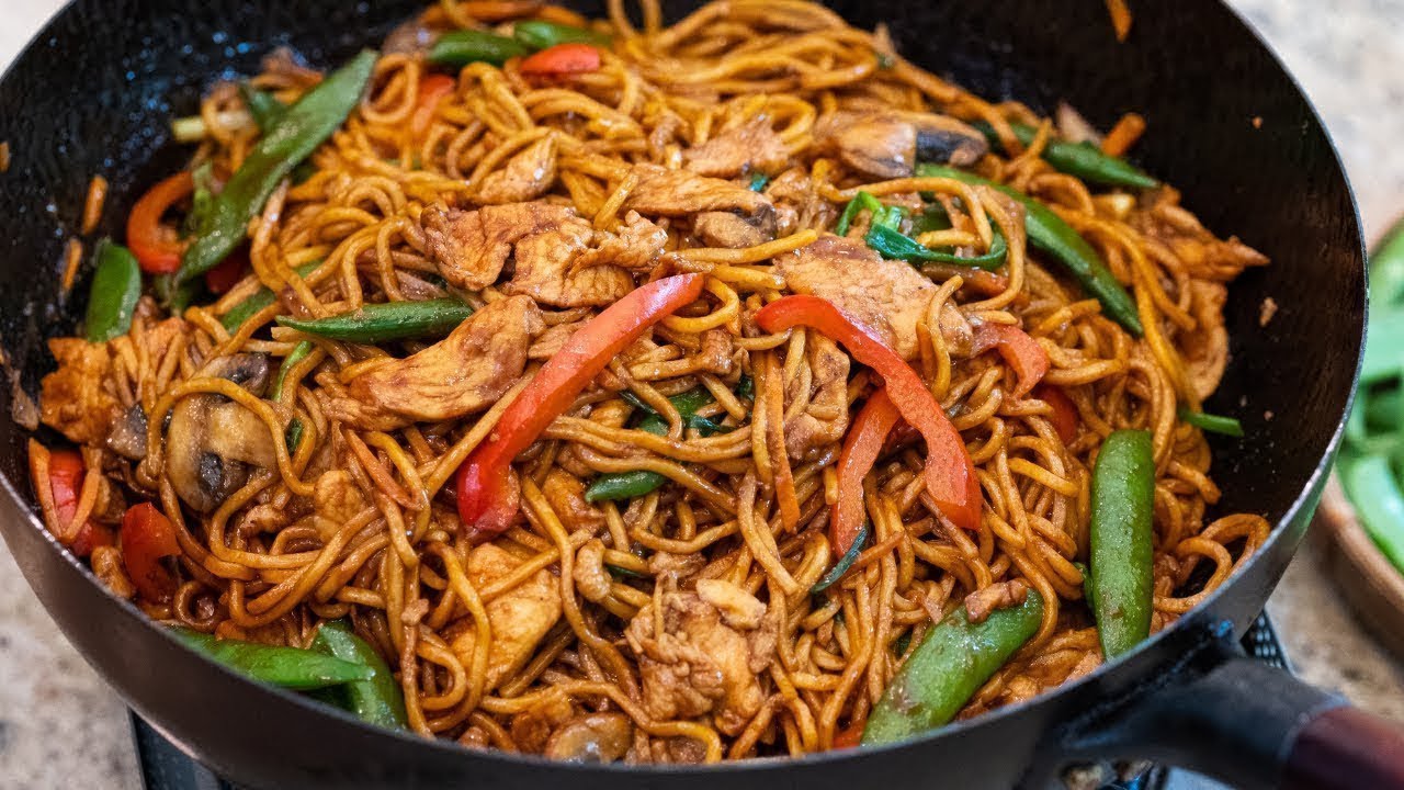 BETTER THAN TAKEOUT - Easy Chicken Lo Mein Recipe | Souped Up Recipes