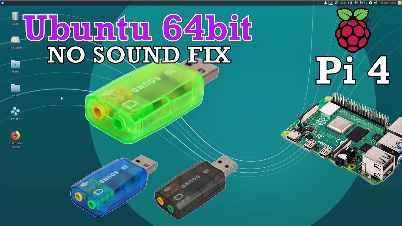 Ubuntu sound Raspberry Pi 4? 99p USB Soundcard fix. - YouTube