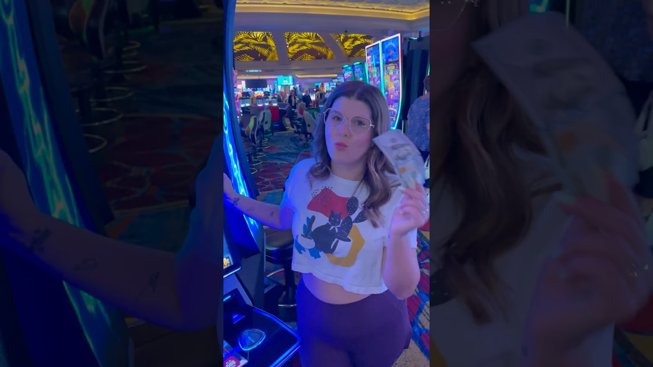 She Was The Luckiest Gambler Today! #slots #casino #lasvegas