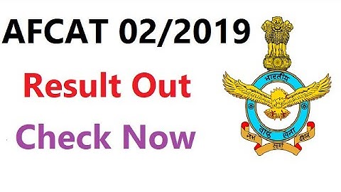 AFCAT 02 2019 Result Out Check Now