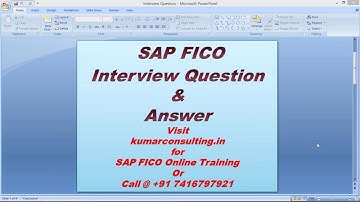 sap fico interview questions and answers 2  - Call @ +91 7416797921 for more details