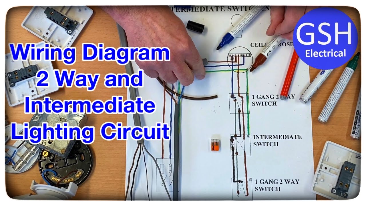 Wiring Diagram 2 Way & Intermediate Switching of a Lighting Circuit 3