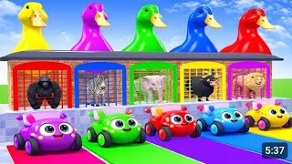 Long Slide Game with Cow Elephant Gorilla Hippopotamus Tiger 3d Animal Game Funny 3d Animals screenshot 3