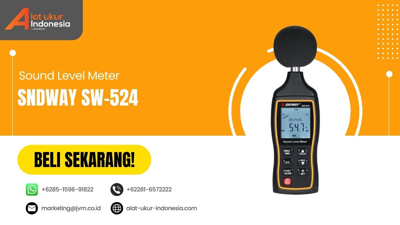 💦JUAL!! Sound Level Meter SNDWAY SW-524 | WA 085-1596-91822 - YouTube