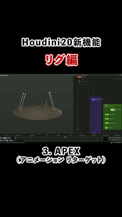 【Houdini20新機能】リグ編 #shorts #apex #rig