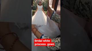 White Princess Gown Making ✨ | Beautiful Designer Net Gown Stitching Tutorial