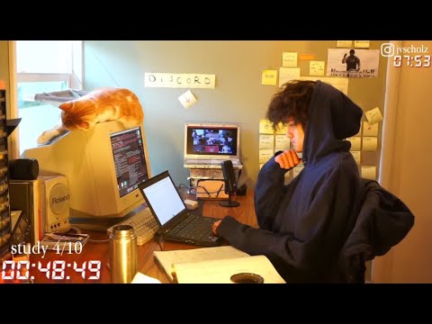 study with me live pomodoro | 12 hours