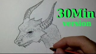 How i Draw a Dragon face - 30 Min (RealTime)