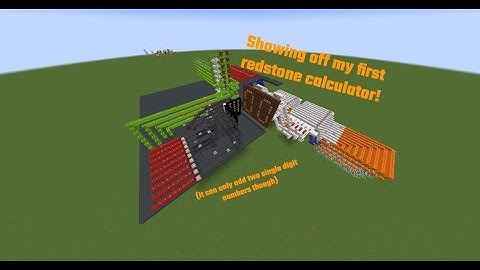 Showing off my first redstone calculator!
