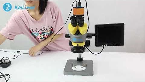 K10H-614-8HDMI Simul Focal Trinocular Stereo Microscope With 14.0 MP HDMI Camera
