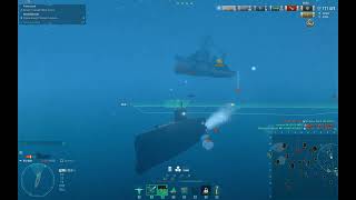 World of Warships, Heavy depth charge attack in Arctic Convoy Op w U-4501 sub