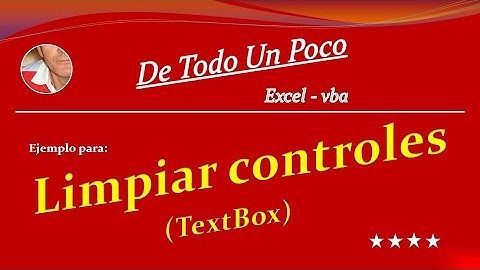Limpiar controles (TextBox)