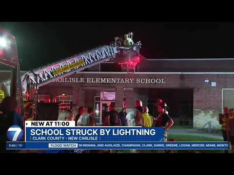 Lightning strike causes fire at New Carlisle Elementary School | WHIO-TV