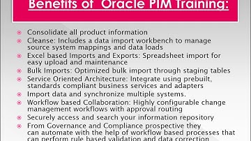 Oracle Product Information Management PIM