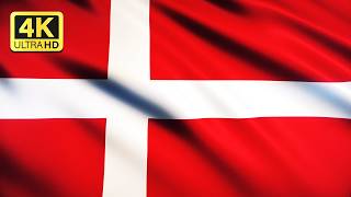 Denmark Flag Waving in 4K 🇩🇰 ~ Danish Flag Animation