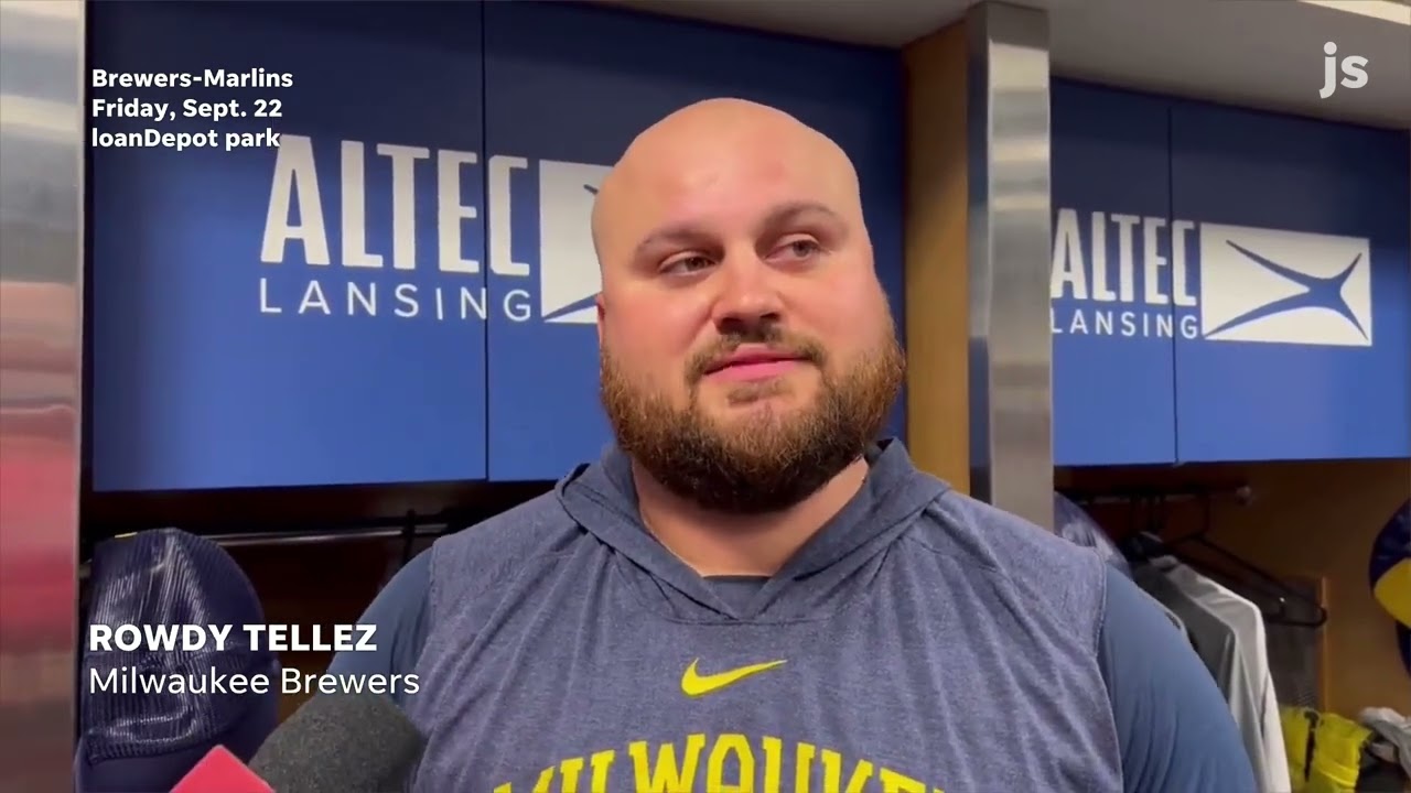 Rowdy Tellez says sh*t into a microphone while telling a story