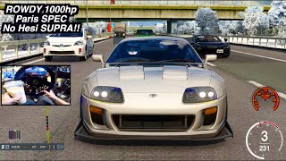 ROWDY 950hp Supra PARIS Spec THROUGH Traffic On No Hesi SERVER!!  We Have A PROBLEM!!