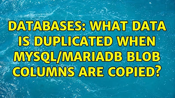 Databases: What data is duplicated when MySQL/MariaDB BLOB columns are copied?