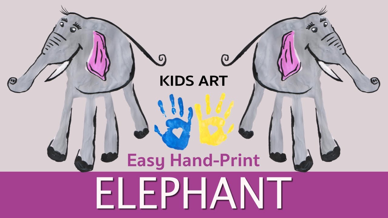 Simple Handprint Elephant 🐘 Kids Art & Craft Idea How To Make An