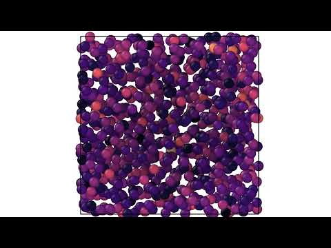 LAMMPS Simulation: Atoms Dancing in Liquid Argon (Rahman 1964 Simulation)Description: