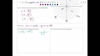 AP Precalculus - 9.1 Polar Coordinates Notes