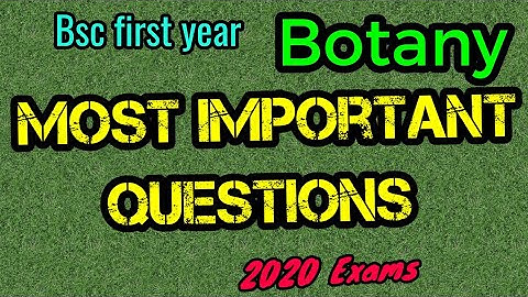 Important questions paper for 2020 / Botany paper 3rd pteridophytes, Gymnosperm and paleobotany