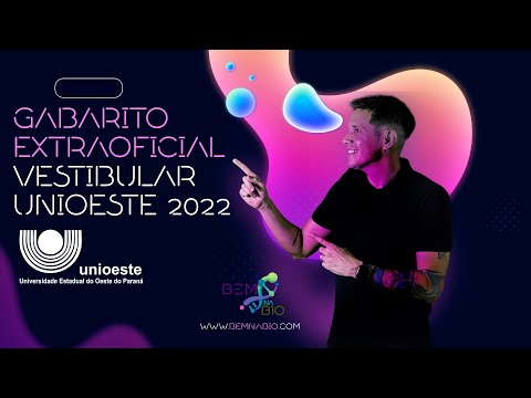 Gabarito Extraoficial Vestibular UNIOESTE 2022 - Biologia