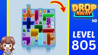 Drop Away Level 805 Solution Walkthrough