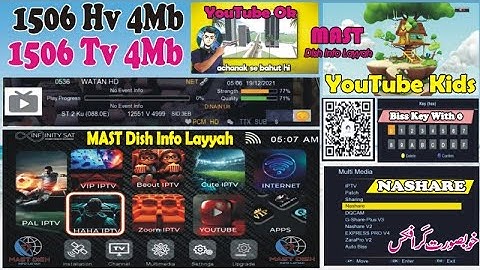 1506HV New Software 2025 | Stylish Menu, YouTube + Kids, IPTV, Nashare, E-Cast & Signal Indicator