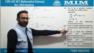 NTA CSIR NET Maths - Differential Equations Nov 2020 Part B Ques1