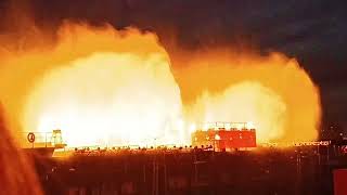 Световое шоу на северном речном порту Москва. 04.07.2025