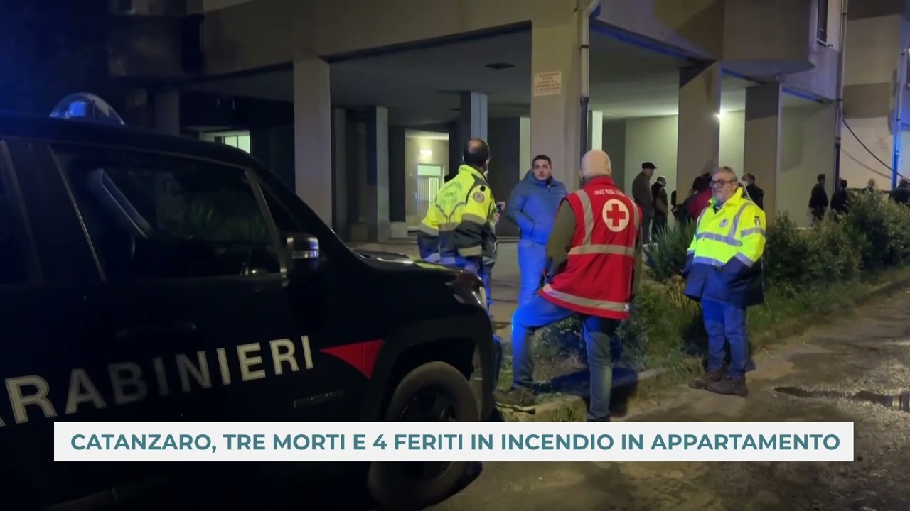 CATANZARO, TRE MORTI E 4 FERITI IN INCENDIO IN APPARTAMENTO