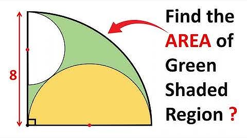 Can You Find Green Shaded Area Inscribed in Quarter Circle | Math Olympiad Geometry Questions