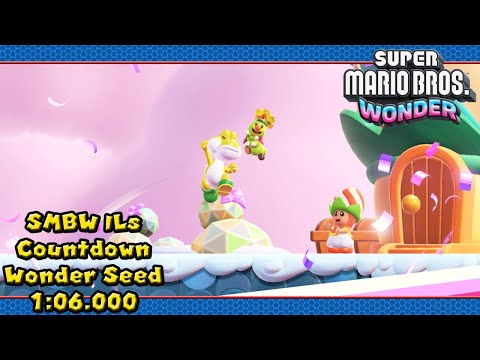 Super Mario Bros. Wonder ILs (Countdown to Drop Down with Wonder Seed | 1:06.000 with Yoshi)