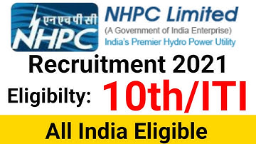 NHPC LIMITED Recruitment 2021 | NHPC LIMITED BHARTI 2021 | NHPC Apprentice Online Form 2021