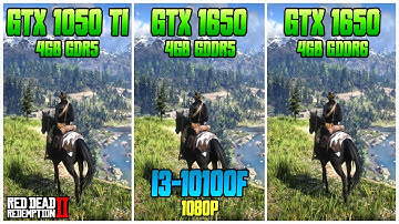 GTX 1050 Ti vs GTX 1650 gddr5 vs GTX 1650 gddr6 (with i3-10100F) | Red Dead Redemption 2