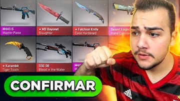 Coloquei FACAS no CONTRATO DE TROCA do CSGO! *Alto Risco* - CSGO Open Case