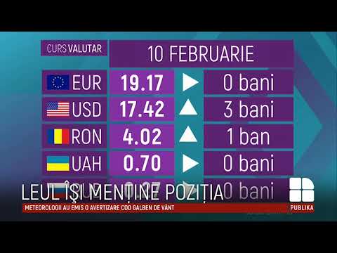 Video: Cursul de schimb al euro pentru februarie 2020