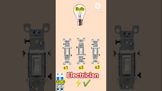 4-way switch connection ⚡ how to 4-way switch wiring diagram #electrical #wiring #shorts