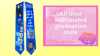 All Over Sublimation Graduation Stole | Design With Canva